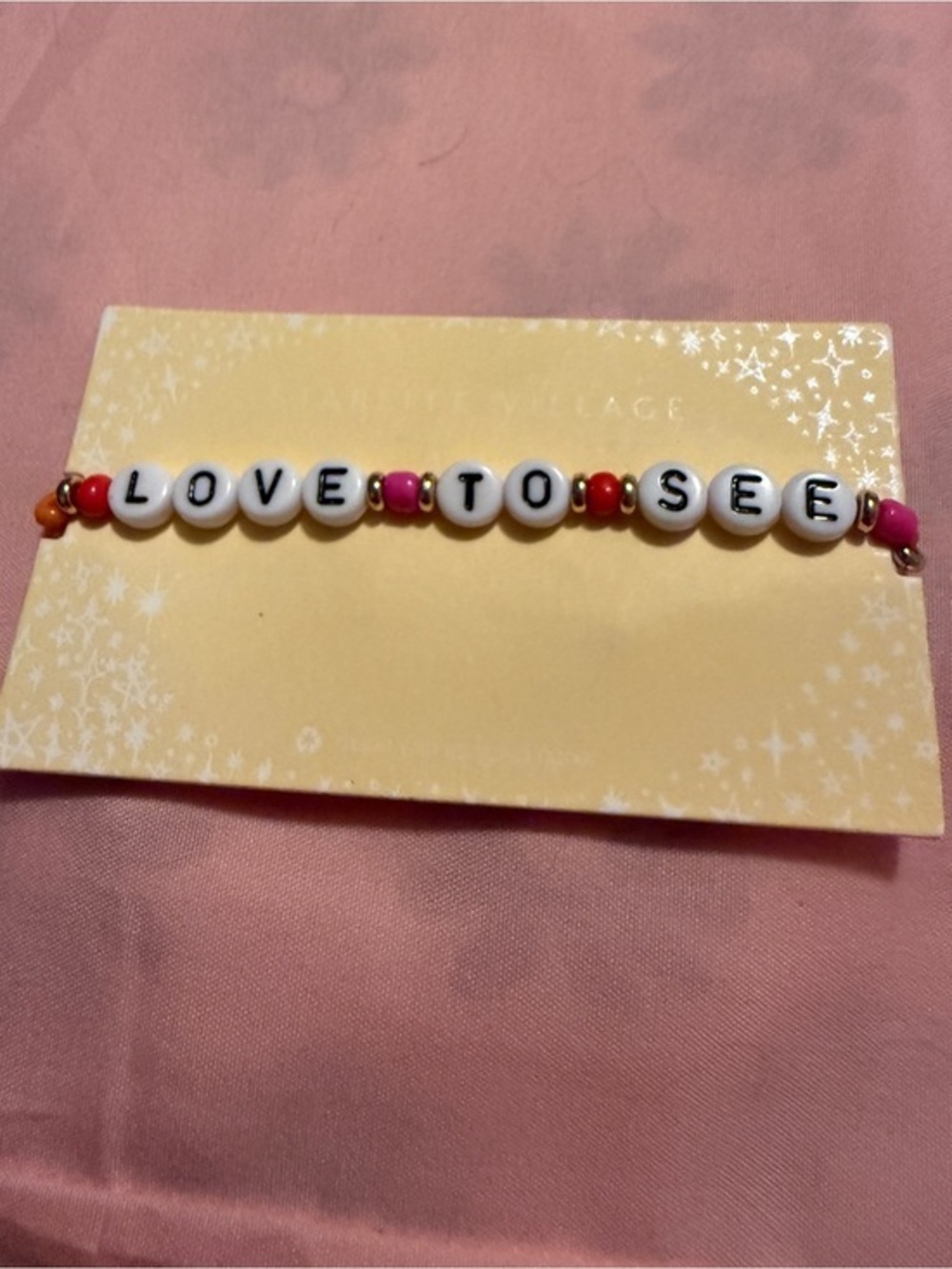 Starlite Village Beaded 'LOVE TO SEE IT’ Bracelet - Women Jewelry